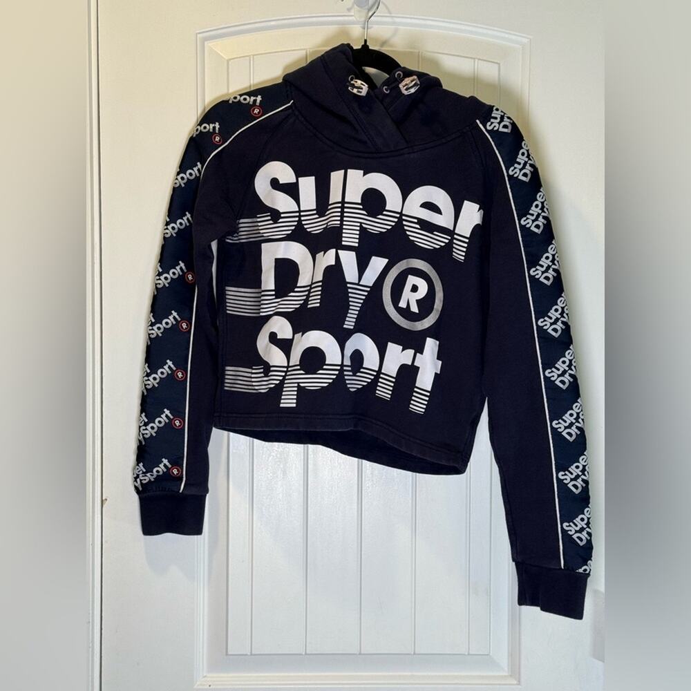 Superdry Navy Sport Hoodie Size Small